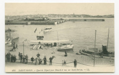 181  Saint-Malo - Quai de départ pour Dinard et vue sur Saint-Servan.