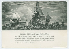 St-Malo, cité corsaire, par Gustave Alaux. Vue de Saint-Malo-en-l'Isle à la fin du siècle  Xvii. On voit l'anse de Mer Bonne à la marée montante  -
													35 Ille et Vilaine
												