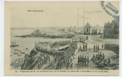 68. Funérailles de M. de Chateaubriand sur le Rocher du grand Bé à  Saint-Malo le 19 juillet 1848.