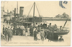 124. Saint-Malo - Arrivée du bateau de Southampton.- Ll.