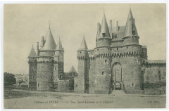 3 Château de Vitré -  La  tour St Laurent et le Châtelet.