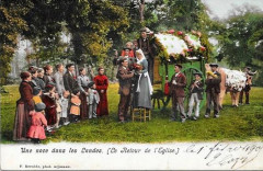 Landes - Noces - Retour de l'église c