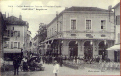 Dax (Landes) - place de la Fontaine chaude - Café de Bordeaux 1a -
													40 Landes
												