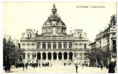 Loire Saint-Etienne L'Hôtel de Ville animé à Saint-Étienne