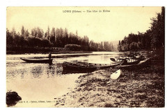 Rhône Loire Une Lône du Rhône animé barques