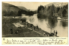 Doubs La loue en aval de Vuillafans animé à Doubs