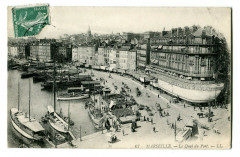 Bouche du Rhône Marseille Le  Quai du Port animé bateaux -
																					13000 Marseille
																			