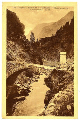 Isère Route de la Grave Vieux Pont sur la Romanche carte publicitaire