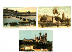 Rhône Lyon lot de 3 Cpa à Lyon
