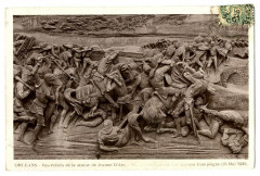 Loiret Orléans Bas relief Jeanne d'Arc devant Compiègne suite à Orléans
