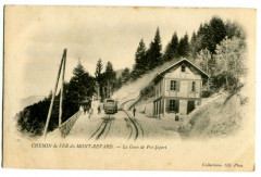 Savoie Chemin de fer du Mont-Revard  La gare de Pré-Japert animé -
													73 Savoie
												