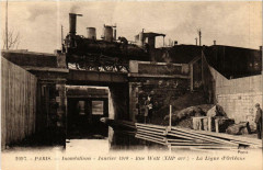 Inondations - Janvier 1910 - Rue Watt - La Ligne d'Orléans à Paris 13e