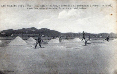 Les Salins D'Hyeres Recolte Du Sel Le Battage (cpa industrie