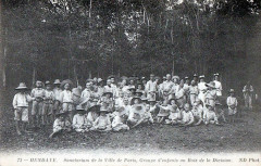 Hendaye Sanatorium De La Ville De Paris Groupe D'Enfants Au Bois De La Di à Hendaye