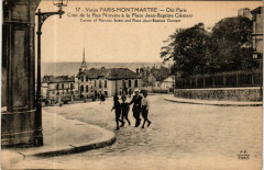 Montmartre - Coin de la rue Norvins à la Place Jean-Baptiste Clément à Paris 18e