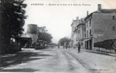 Amberieu Quartier De La Gare Et La Gare Du Tramway (Superbe Avec Le Train