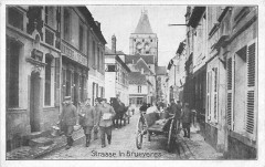 Strasse In Brueyeres (cpa rare animation