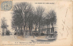 Chateauneuf Du Loir Place De La Mairie En Hiver (dos non divisé) -
													72 Sarthe
												