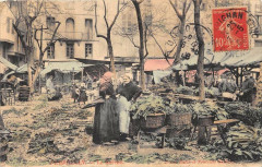 Perpignan Le Marche (cliché colorisé à Perpignan