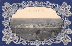 Livarot Vue Generale (cpa avec broderie formant le cadre