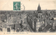 Calais Panorama Vers Notre Dame à Calais