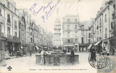 Tours Place Du Grand Marche Fontaine De Beaume (dos non divisé) à Tours