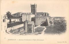 Perpignan Anciennes Fortifications Eglise Saint-Jacques (dos non divisé) à Perpignan