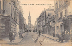 Enghien La Rue De Mora Et Eglise