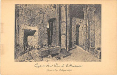 Carte postale ancienne Crypte de Saint-Pierre de Montmartre
                                                                     à Paris 18e
                                