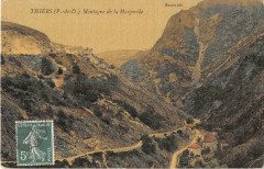 Thiers Montagne De La Margeride (cpa toilée émaillée à Thiers