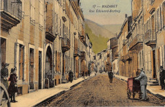 Mazamet Rue Edouard Barbey (cpa émaillée à Mazamet