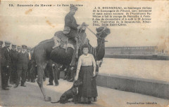 Souvenir Du Havre Gare Maritime J.b.doussineau Ex Boulanger Avec Chameau