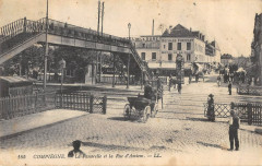 Compiegne La Passerelle Et Rue D'Amiens à Compiègne