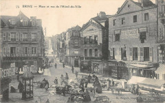 Brive Place Et Rue De L'Hotel De Vile