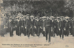 Funerailles Victimes Catastrophe Cuirasse Liberte Marins Anglais Exmouth