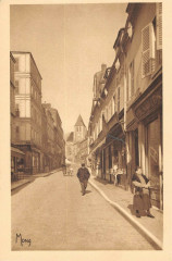 Carte postale ancienne Rue Saint-Blaise et église Saint-Germain de Charonne
                                                                     à Paris 20e
                                