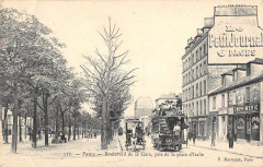 Paris XIIIe Boulevard De La Gare Pris De La Place D'Italie à Paris 13e