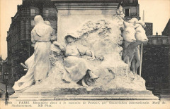 Carte postale ancienne Monument élevé à la Mémoire de Pasteur, par Souscription internationale, Motif du Soubassement
                                                                     à Paris 15e
                                