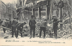 Lille La Rue Faidherbe Apres Le Bombardement à Lille