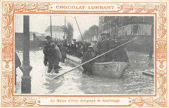 Ivry Janvier 1910 Chocolat Lombart Le Maire D'Ivry Dirigeant Le Sauvetage -
													94 Val de Marne
												