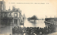 Paris XIIe Crue Inondations Quai De La Rapee à Paris 12e