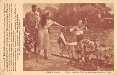 Courbevoie Mlle Mistinguett Au Depart Du Raid Paris Londres Sur Hydrocycle à Courbevoie