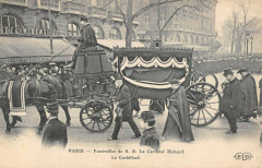 Paris Funerailles De S.e.le Cardinal Richard Corbillard à Paris