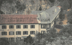 Hotel Du Mont Gornadore A Saint Nectaire Le Haut (cpa toilée à Saint-Nectaire