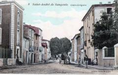 Saint Andre De Sangonis Cours Gregoire (cpa animée)