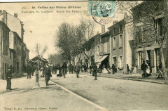 Saint Vallier Sur Rhone Faubourg Saint-Rambert Sortie Des Usines (cpa animée à Saint-Vallier