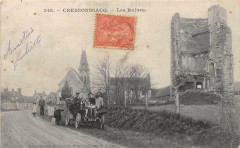 Cressonssacq Les Ruines (cpa animée