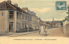 La Queue En Yvelines Grande Rue Hotel Des Voyageurs (cpa toilée émaillée -
													78 Yvelines
												