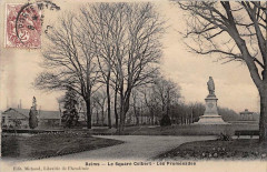 Reims Le Square Colbert Les Promenades (cpa émaillée Pas Courante à Reims