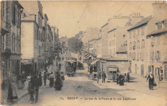Brest La Rue De La Poste Et La Rue Laperouse (cpa pas courante à Brest